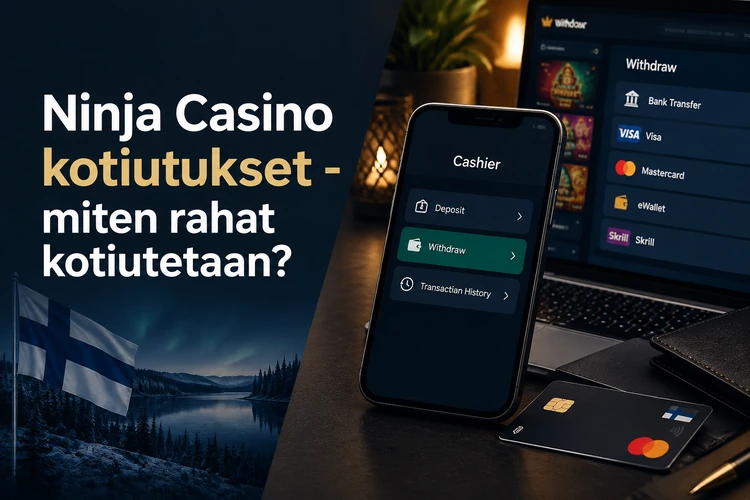 Ninja Casino kotiutukset - miten rahat kotiutetaan?