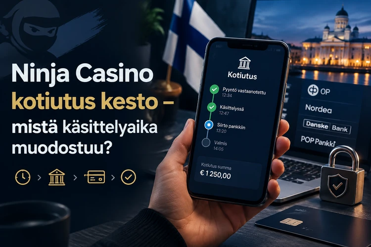 Ninja Casino kotiutus kesto - mistä käsittelyaika muodostuu?